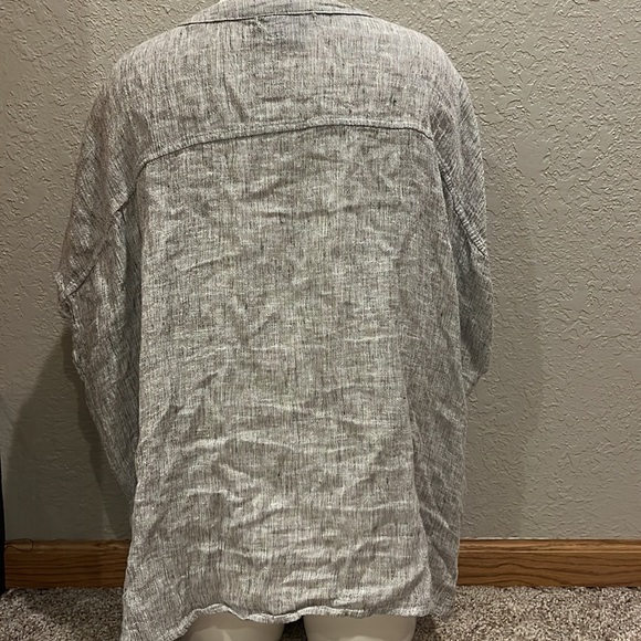 Tahari Linen Top Sz L - Picture 2 of 4